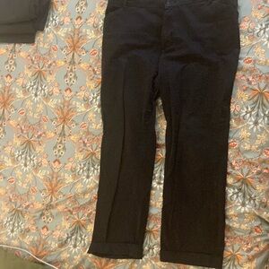 Black straight leg pants